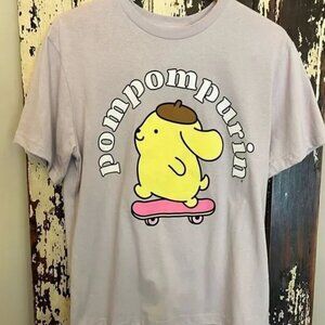 PomPomPurin Sanrio women’s Japanese Cartoon Boy Gold Retriever T-shirt. Size M.